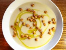 Roasted Pear Vichyssoise, an inventive take on the classic potato-leek soup, is the perfect addition to your holiday table.