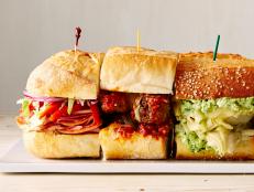 Food Network Magazine found a winning strategy for game day: Serve supersized sandwiches!