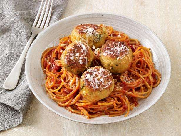 Eggplant Meatballs with Marinara Sauce Recipe  Melissa dArabian  Food Network