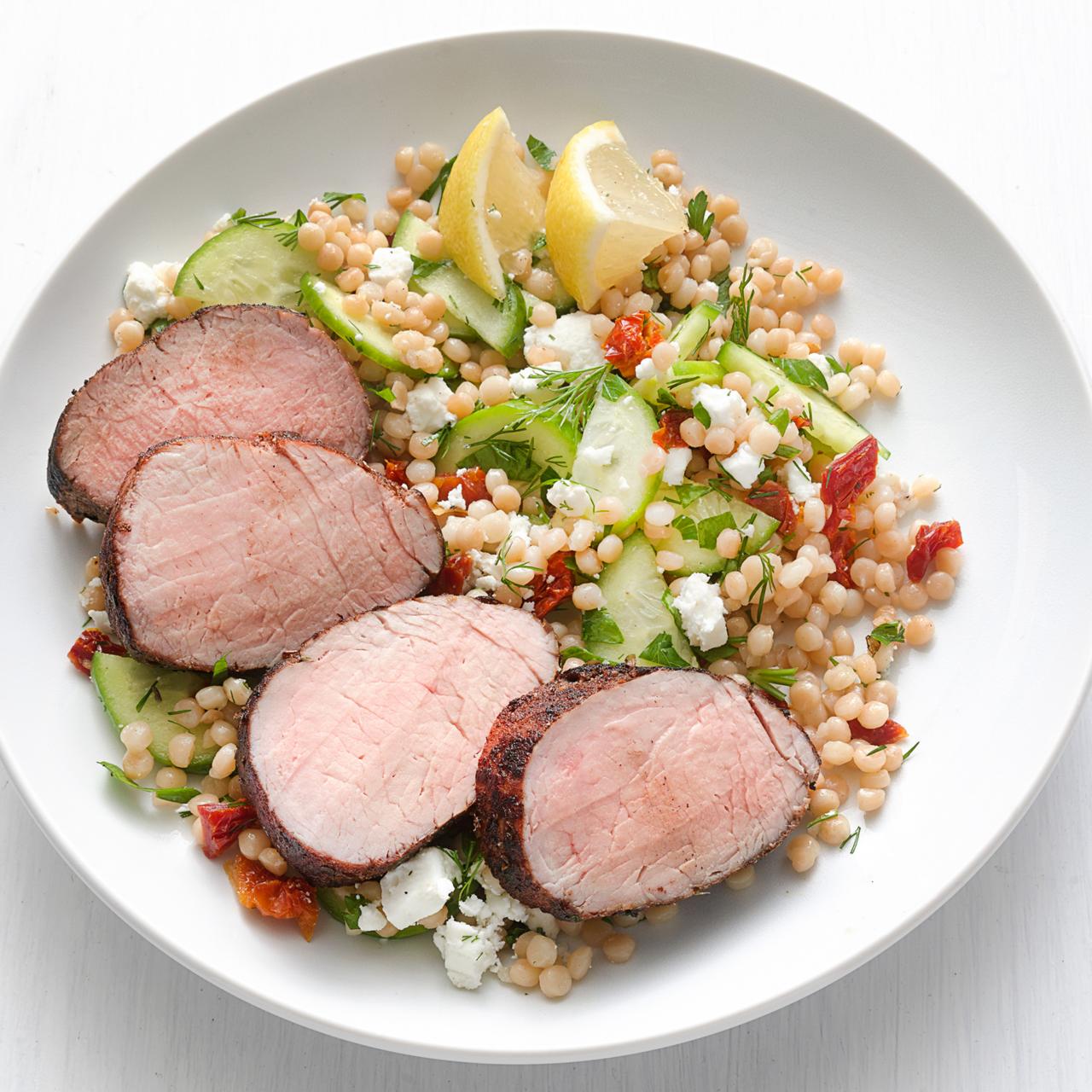 Roasted Pork Loin with Fennel and Herb Couscous