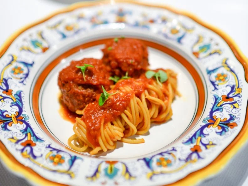 MeatballsBraised in ragu pomadoro, chitarra, basil, parmesan. ($17) AggioWashington, D.C. (May 23, 2014)the ulterior epicure | Twitter | Facebook | Bonjwing Photography