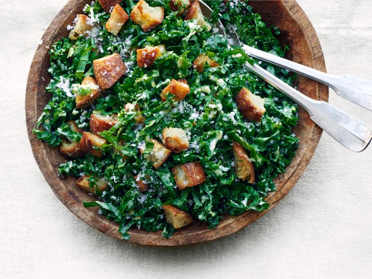 Kale Caesar Salad Recipe Anne Burrell Food Network