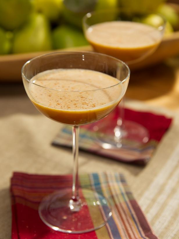 Food Beauty of pumpkin flip cocktail, during a holiday theme episode, as seen on Food Networkâ  s The Kitchen, Season 4.,Food Beauty of pumpkin flip cocktail, during a holiday theme episode, as seen on Food Network’s The Kitchen, Season 4.