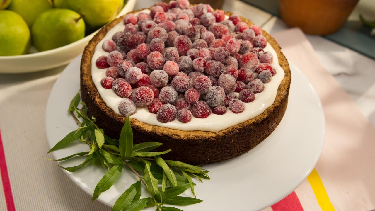 Cranberry Meringue Cake