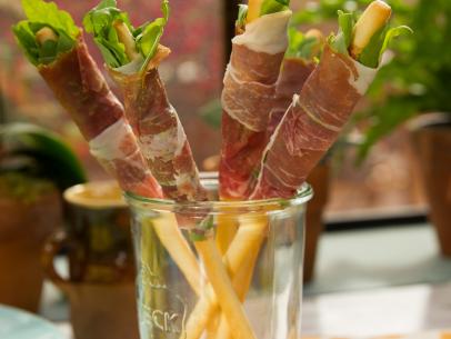 Food beauty of salad on a stick from a Holiday theme episode, as seen on Food Network’s The Kitchen, Season 4.