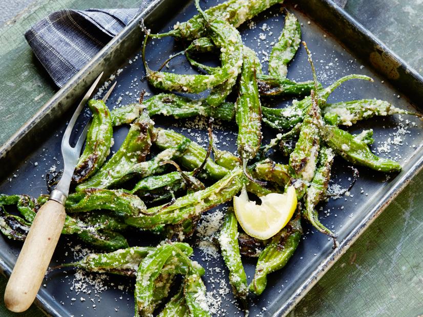 BLISTERED SHISHITO PEPPERS WITH BROWNED BUTTER, LEMON AND PARMESAN
Food Network Kitchen
Unsalted Butter, Shishito Peppers, Lemon Juice, Parmesan