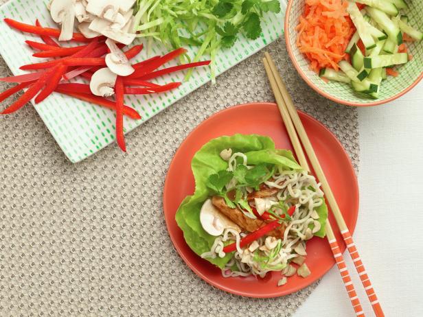 Shortcut Noodle-Bowl Lettuce Wraps