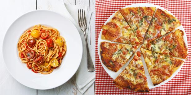 pasta and pizza
