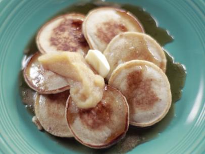 Apple Pancakes with homemade applesauce and syrup, as seen on Food Network's The Pioneer Woman, Season 4.