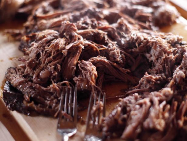 Delicious Braised and Shredded Brisket, as seen on Food Network's The Pioneer Woman, Season 4.