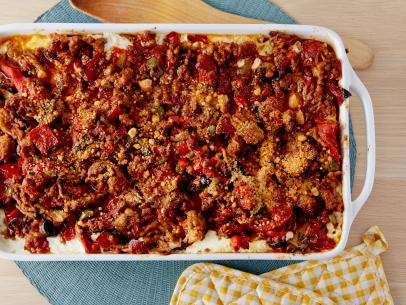 Ree Drummond's Supreme Pizza Lasagna for Potluck Picks as seen on Food Network's The Pioneer Woman