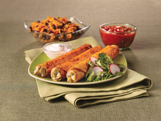 Baked Chipotle Chicken Flautas Recipe Food Network