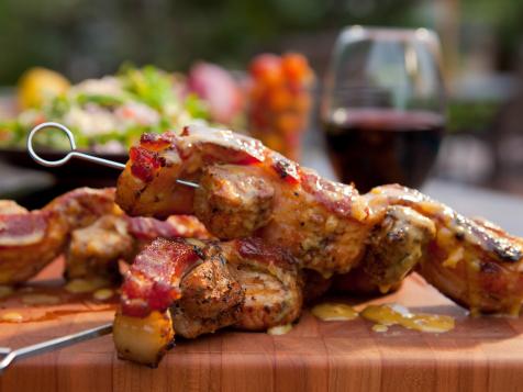 Bacon-Wrapped Pork Kebabs