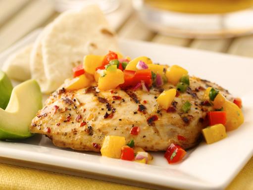 Kick'N Chicken with Mango Salsa Recipe | Food Network