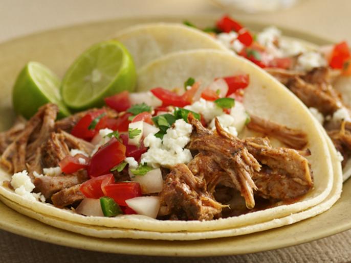 Pork Carnitas with Cilantro Tomatillo Sauce Recipe Food Network