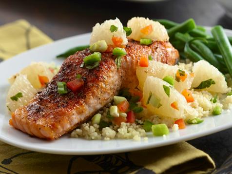 Sweet and Spicy Salmon with Grapefruit Salsa