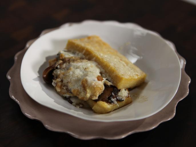 Stacked Polenta and Mushroom Casserole Recipe Rachael Ray Food Network