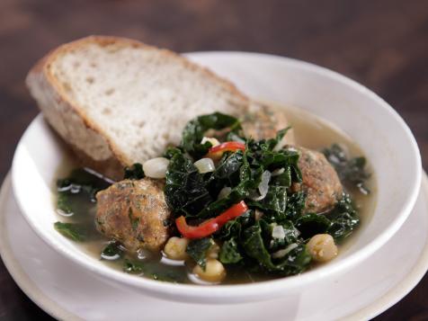 Spanish Meatballs with Beans and Greens