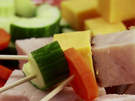 Kiddie Kabobs with Turkey, Tomatoes, Carrots and Cucumber