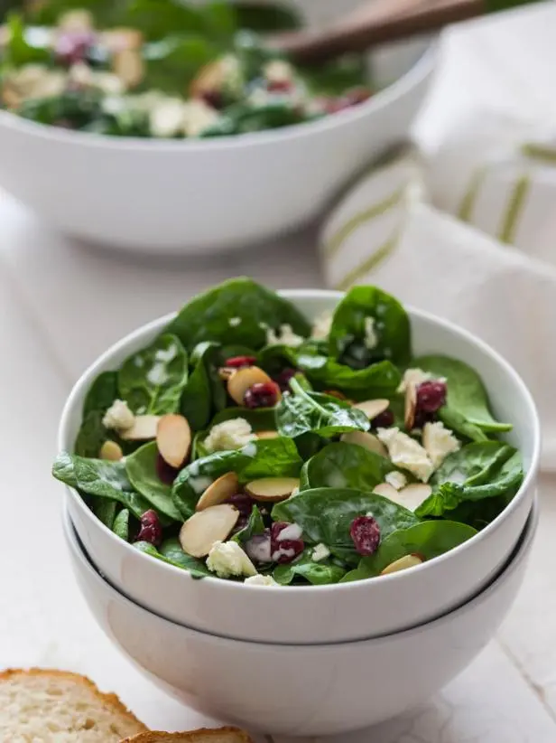 Cranberry Almond Spinach Salad Recipe | Food Network