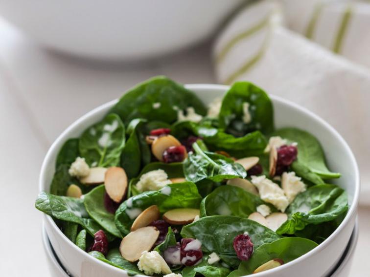 Cranberry Almond Spinach Salad Recipe | Food Network