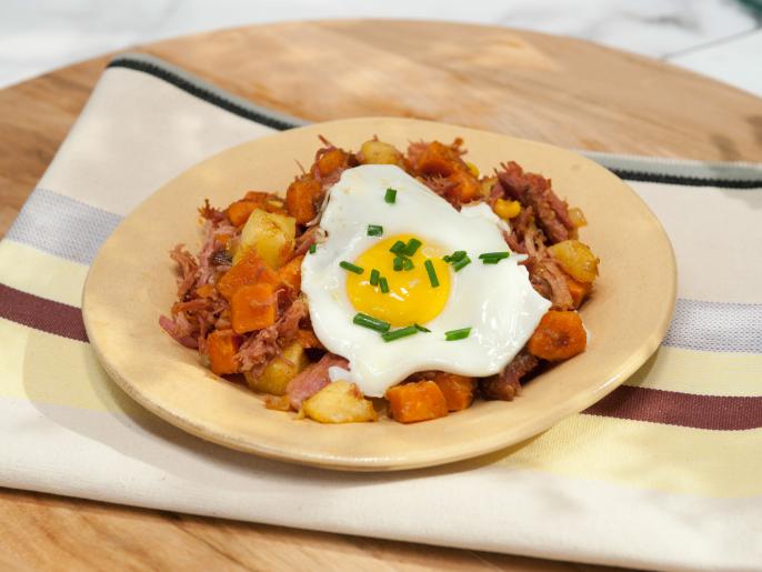 Freezer FryUp with Sunny SideUp Eggs Recipe Jeff Mauro Food Network