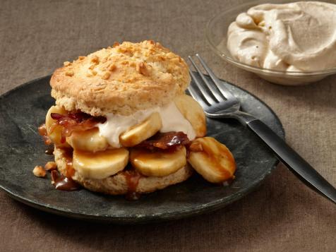 Bacon Shortcakes with Peanut Butter Whipped Cream