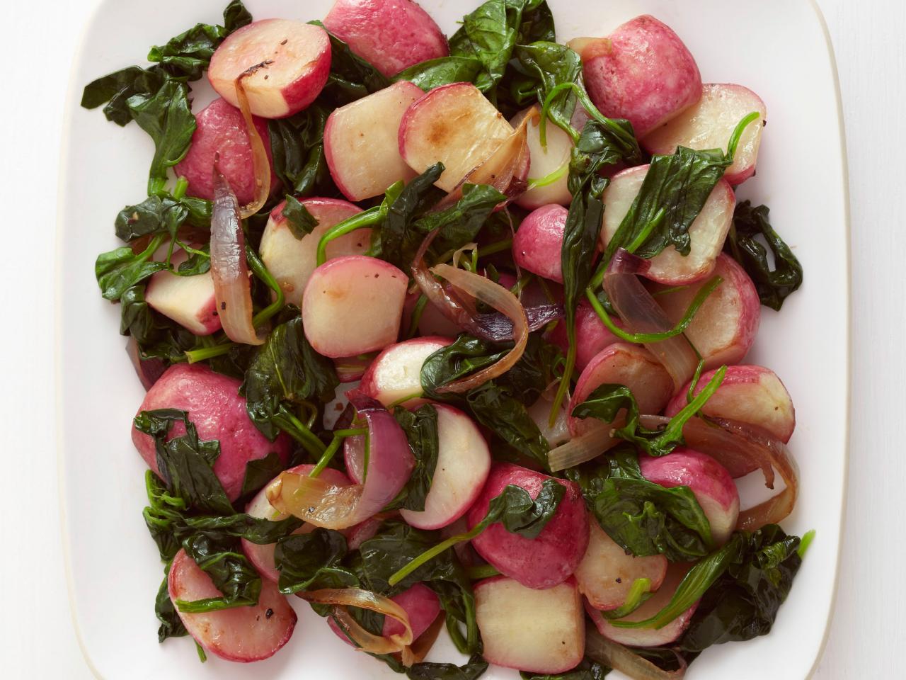 Sauteed Radishes with Spinach Recipe, Food Network Kitchen