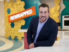 Host Joey Fatone of Cooking Channel's Rewrapped, Season 1, poses for a portrait on set during the filming of Food Network's Rewrapped, Season 1.