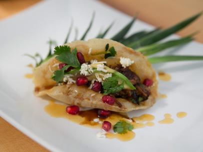 Chef Bobby Flay's tacos, the signature dish chosen by chef Brian Tsao for their head to head competition, as seen on Food Network’s Beat Bobby Flay, Season 1.