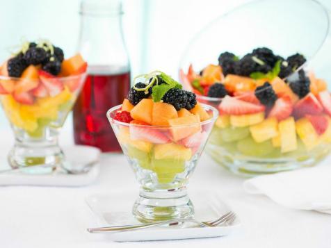 Fruit Salad with Blackberry and Ginger-Lime Syrup
