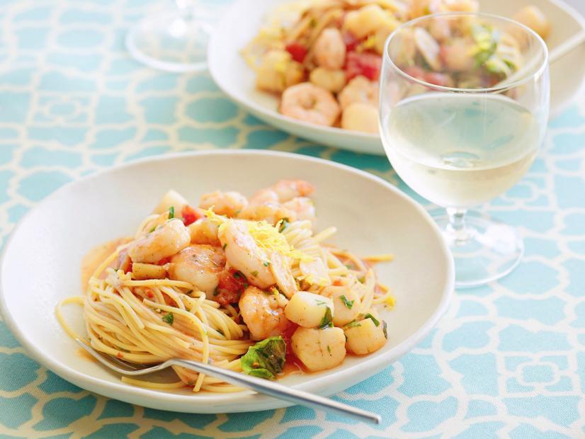 Spaghettini with Spicy Seafood Recipe | Food Network Kitchen | Food Network