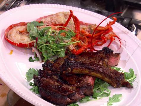 Dry-Rubbed Rib-Eye with Chili Lobster