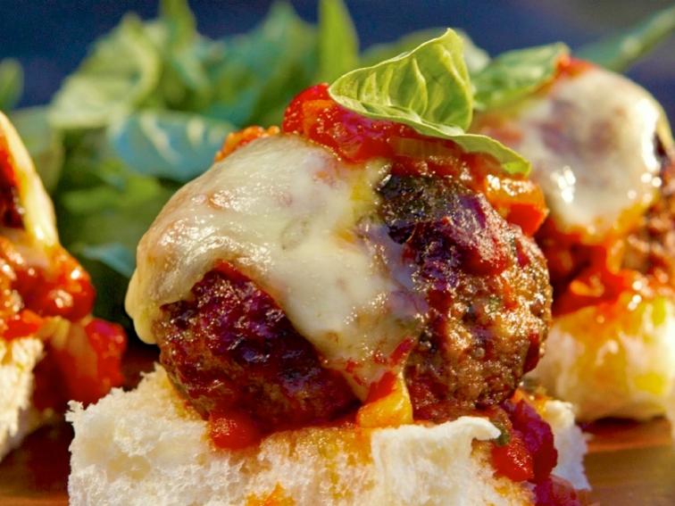 Italian Meatball Sliders with Red Sauce Recipe Guy Fieri Food Network