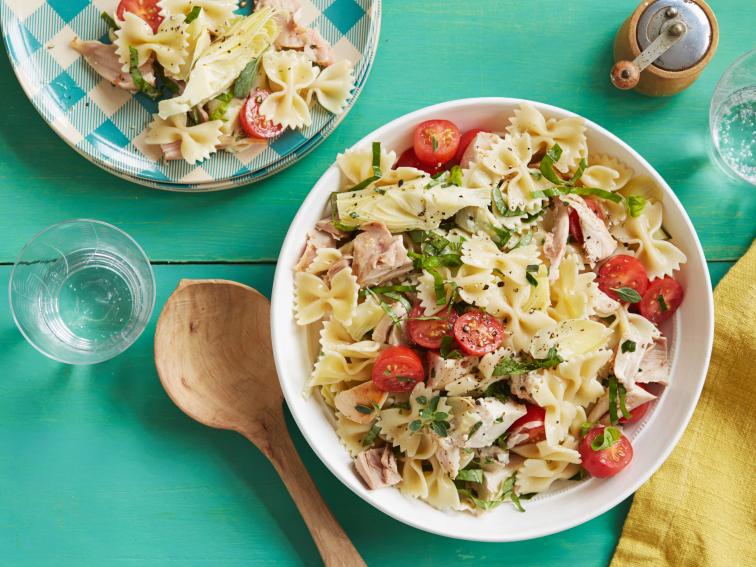 Artichoke Pasta Salad Recipe Alton Brown Food Network