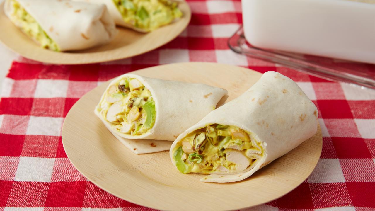 Ina's Curried Chicken Wraps