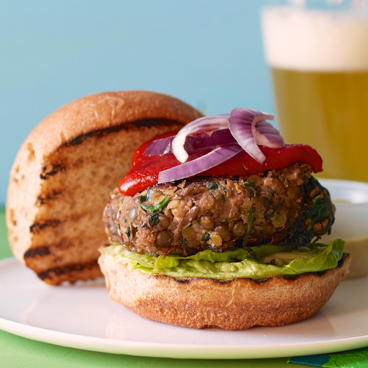 Lentils and vegetable burgers