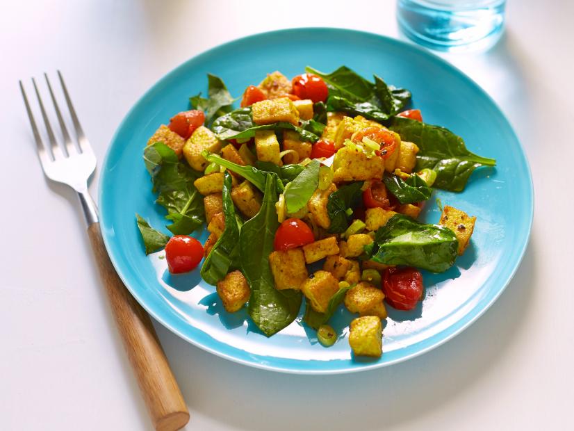 Vegan Tofu And Spinach Scramble Recipe Food Network Kitchen