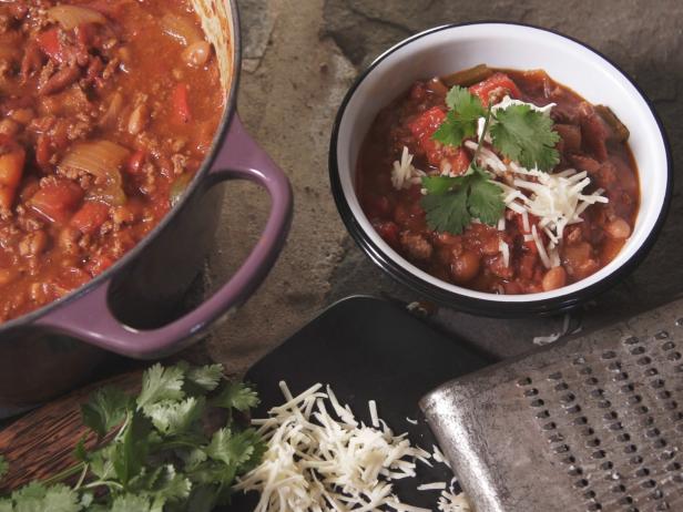 Two Meat Chili with Scallion Cornbread