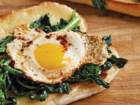 Philly-Style Garlicky Greens and Egg Sandwich