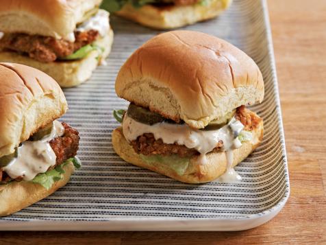 Pretzel-Mustard-Crusted Pork Tenderloin Sliders