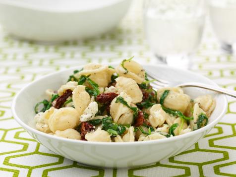 Orecchiette with Mixed Greens and Goat Cheese