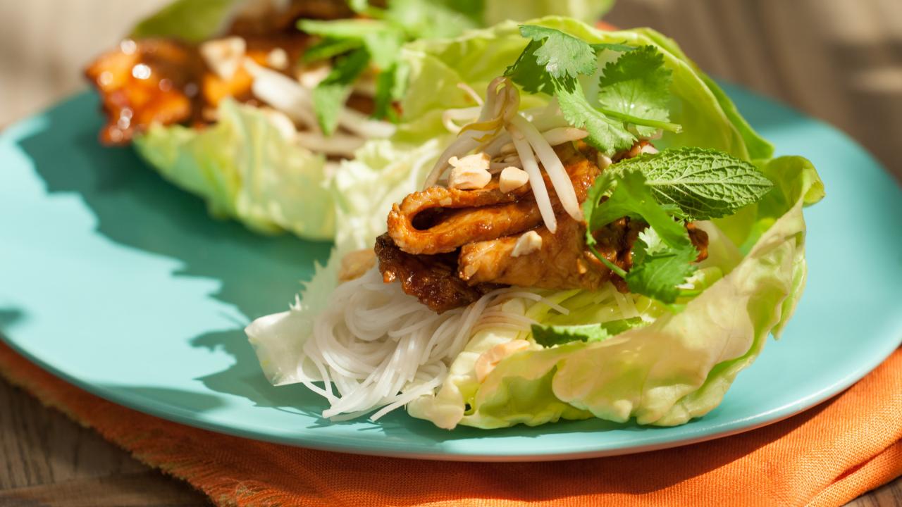 Asian Pork Lettuce Cups Recipe Katie Lee Biegel Food Network