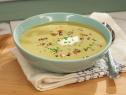 Asparagus and Bread Soup with Pancetta prepared by Geoffrey Zakarian, as seen on the Food Network's The Kitchen, Season 2.