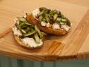 Grilled Asparagus Bruschetta prepared by Jeff Mauro, as seen on the Food Network's The Kitchen, Season 2.