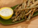 Sunnyâ  s Beer Battered Moroccan Asparagus with Dip prepared by Sunny Anderson, as seen on the Food Network's The Kitchen, Season 2.
