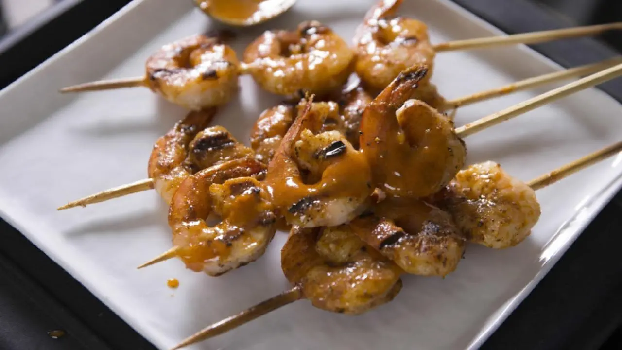 Nancy's Buffalo Shrimp Skewers