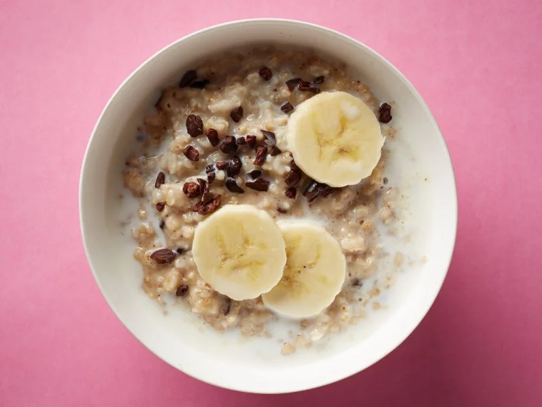 Food Network Kitchen's Steel Cut Oats with Cocona Nibs and Almond Butter for Superfood Breakfast as seen on Food Network