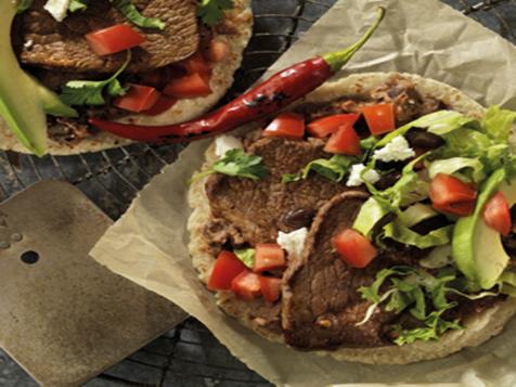 Beef Steak And Black Bean Soft Tacos