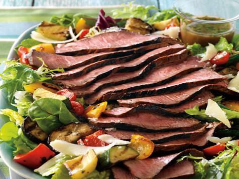 Steak and Grilled Ratatouille Salad